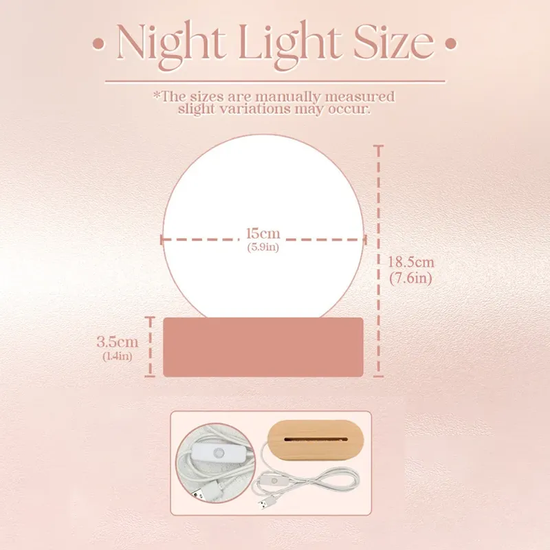 Personalized Initial Letter Custom Name Soft Glow Decorative Gift Magical Princess Style Cozy Nursery Room Dream Star Night Light