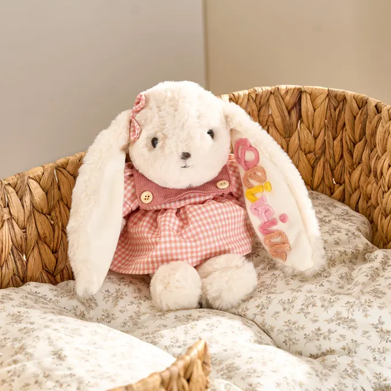 Personalized Name Easter Bunny Plushies Easter Gifts Plush Bunny with Name Easter Gift for Boys Girls