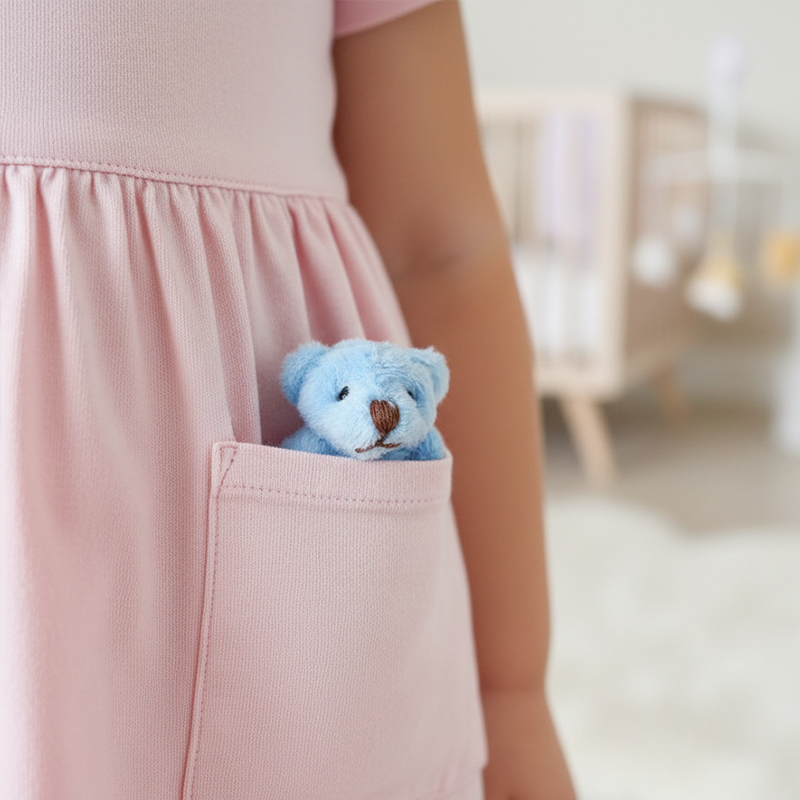 Personalized Mini Teddy Bear with Initial Pocket Sized Plush Toy and Keychain for Kids  Very Tiny Soft Fuzzy Stuffed Teddy Bear
