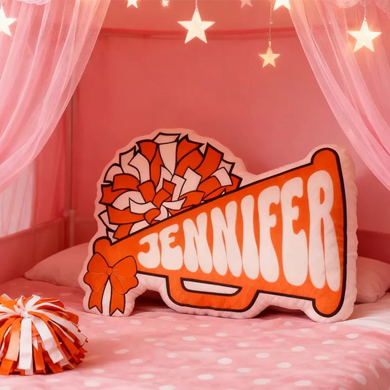 Personalized Cheerleading Decorative Pillow Featuring Your Name for Kids