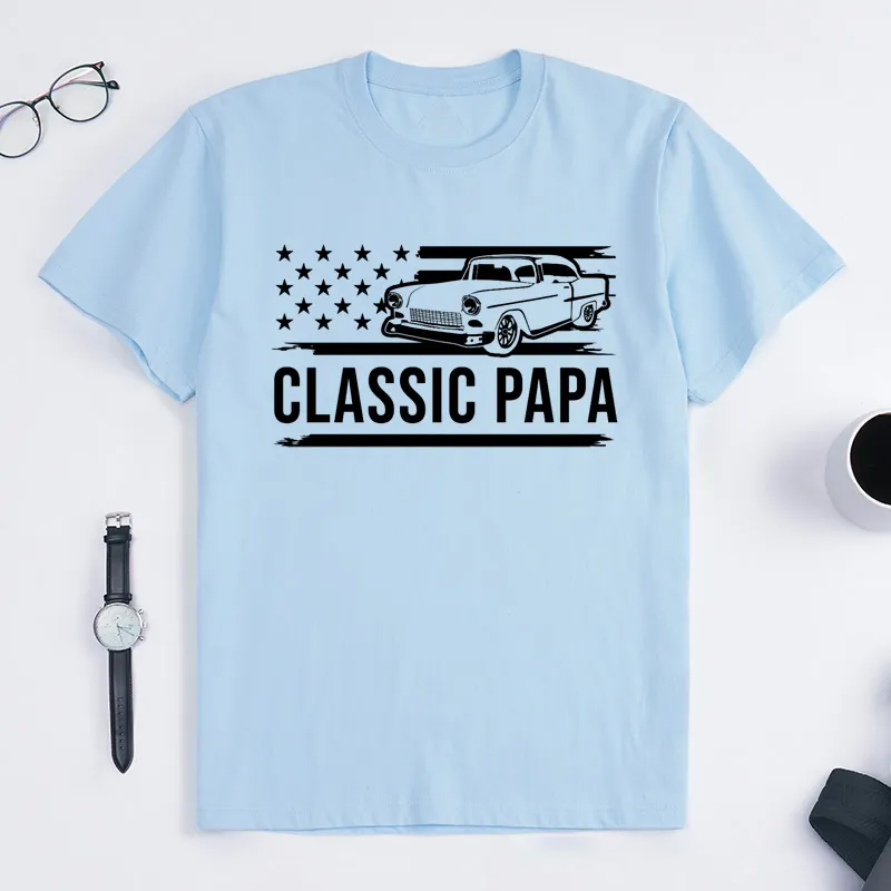 Personalized Grandpa T-Shirt for Fathers Day Gift Classic Papa Shirt I'm a Classic Funny Birthday Shirts Grandfather Gift Birthday Gift Classic Car