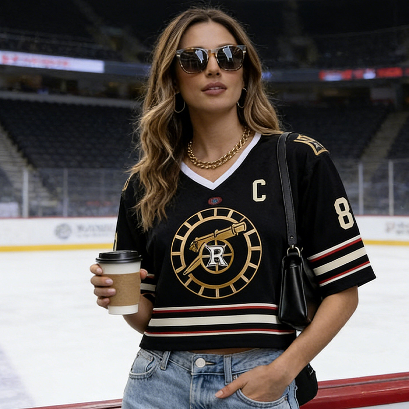 Personalized HR Style Hockey Women's Crop Jersey for Sports Fans 