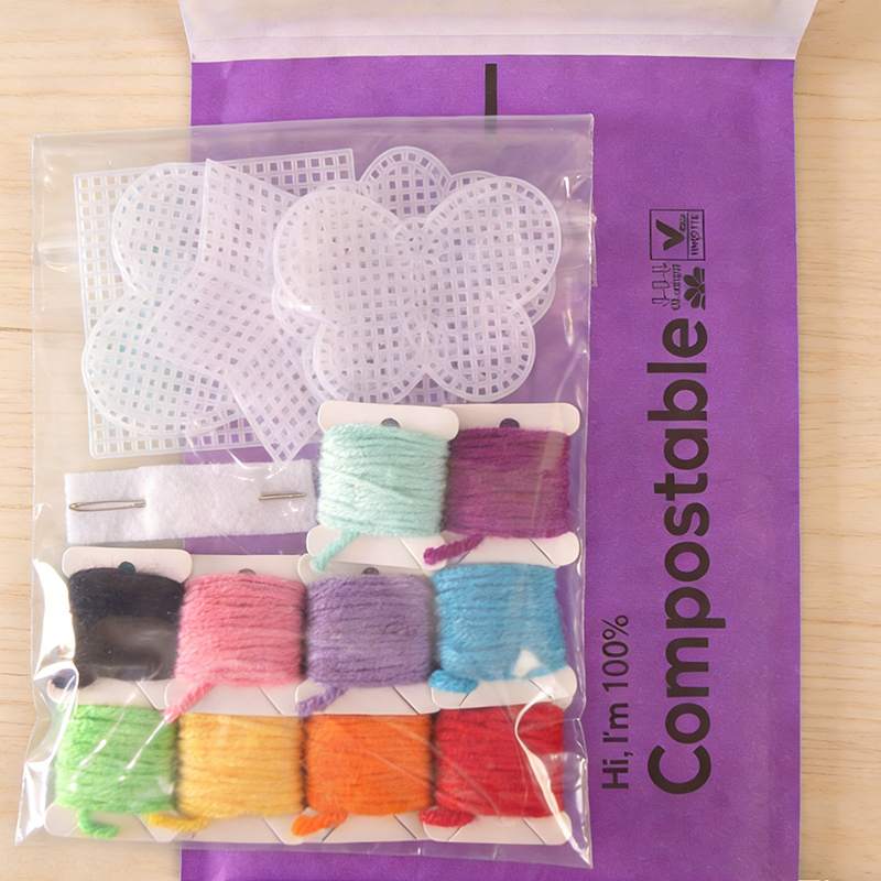 Personalized Kids Sewing Practice Kit Fun DIY Craft with Colorful Yarn and Plastic Canvas Shapes Kids Safe Sewing Practice Kit