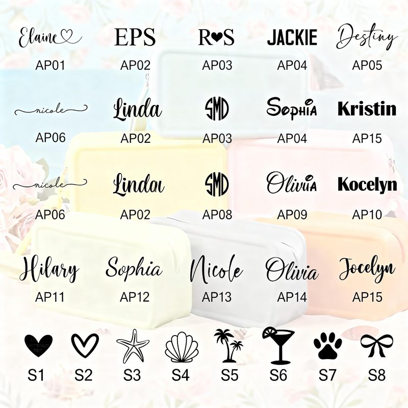 Personalized Beach Makeup Bag Waterproof Beach Pouch Beach Cosmetic Bag Silicone Makeup Bag Swimming Bag 