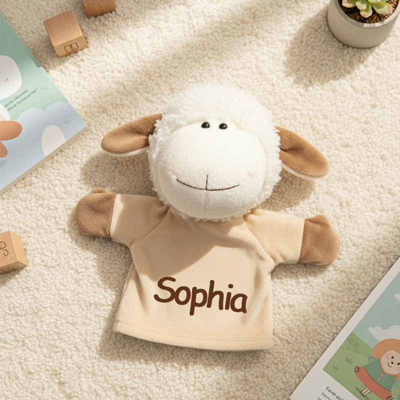 Personalized Animal Hand Puppets for Kids Custom Name Soft Plush Interactive Storytelling and Role-Play Fun Perfect Gift for kids