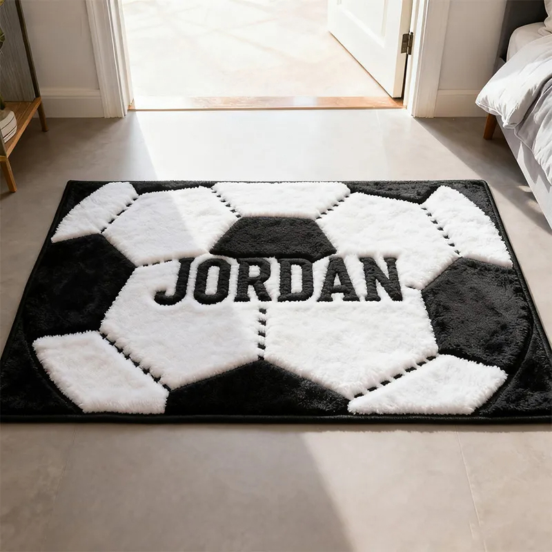 Personalized Soccer-Shaped Doormat and Transform Kids Space with Custom Name