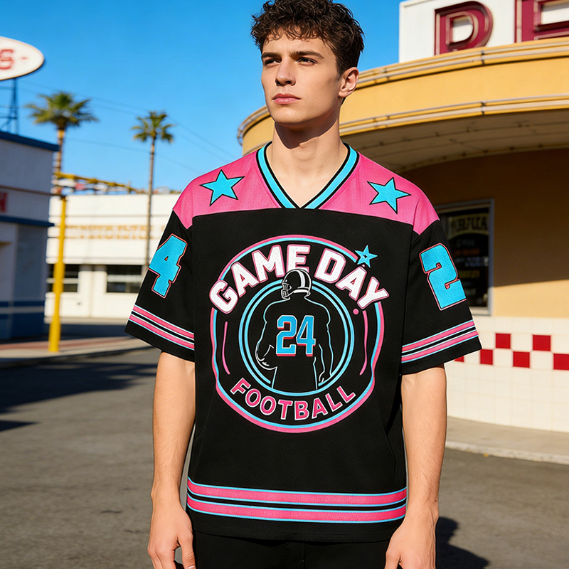 Personalized Game Day Football Mesh Jersey with Custom Name and Number for Sports Fans