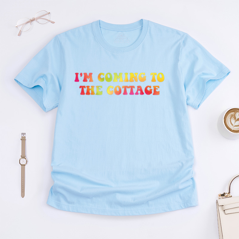 Personalized “I'm Coming to the Cottage” Hockey T-Shirt With Romance Book Movie Fans Gift