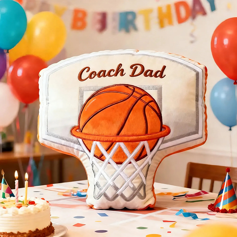 Personalized Graphic3DPrint Basketball Hoop Pillow with Custom Text for Basketball Lovers