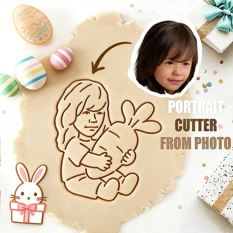 Personalized Face Cookie Easter Carrot Cutter from Photo Personalized Gift for Son Kids Gifts Pet Lover Gifts Kids Easter Gifts