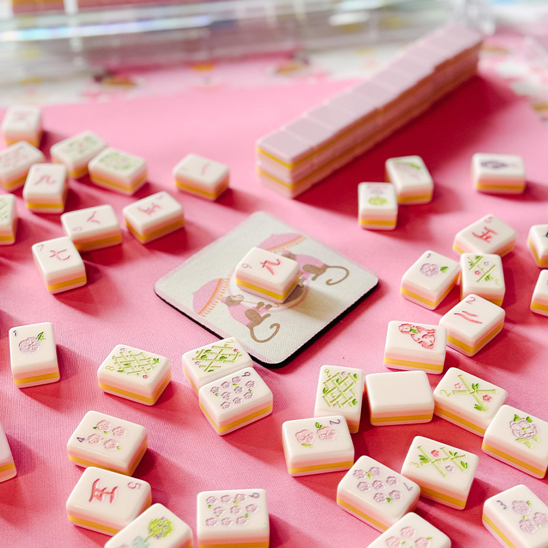 Personalized Mahjong Tile Coaster Neoprene Mahjong Accessory Gift for Mahjong Players & Game Nights