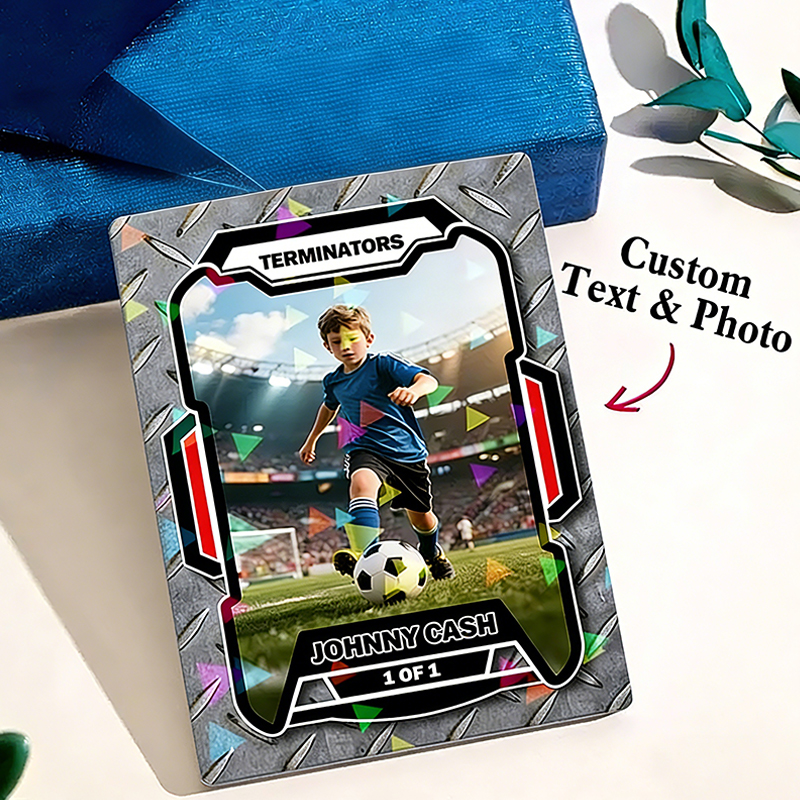 Personalized Custom Sports Trading Card with Name, Team, and Holographic Options for Gifts, Tournaments or Keepsakes