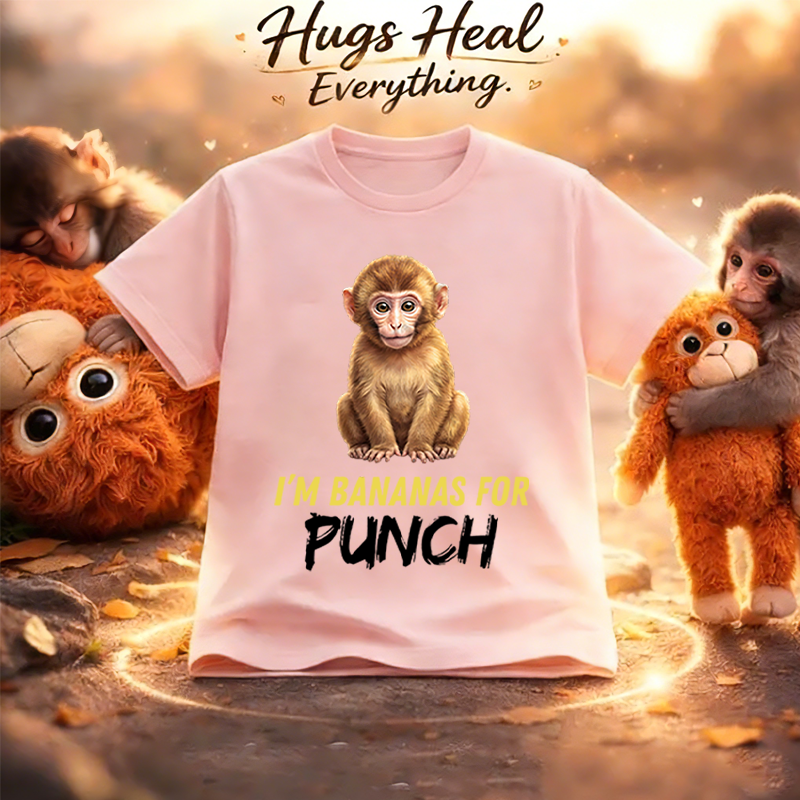 I'm Bananas For Punch Soft Cotton Comfort Gift Outfit Punch Monkey Kid T-Shirt