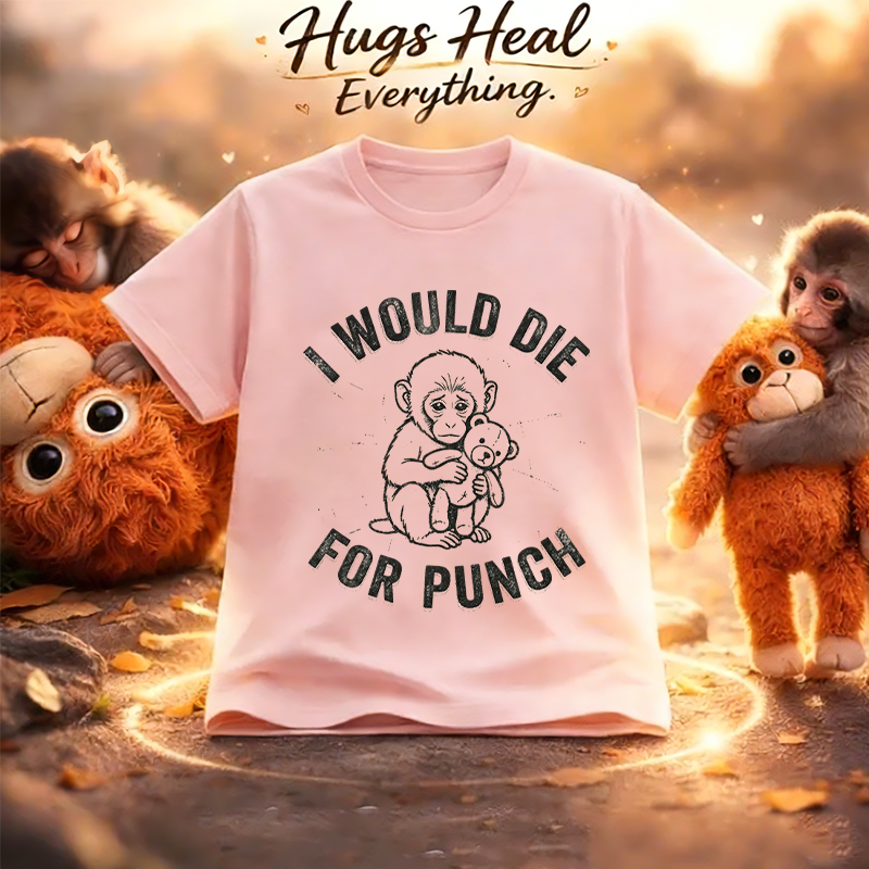 I Would Die For Punch Soft Cotton Comfort Gift Outfit Punch Monkey Kid T-Shirt