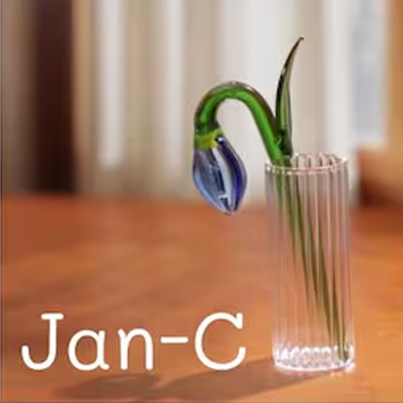 Handmade Pretty Glass Birth Month Flower Snowdrop Rose Larkspur Gift For Mom Family Birth flower Bouquet