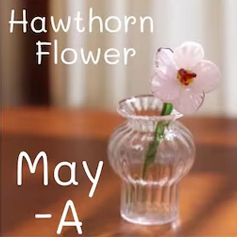 Handmade Glass Birth Month Flower Snowdrop Rose Larkspur Gift For Mom Family Birth flower Bouquet