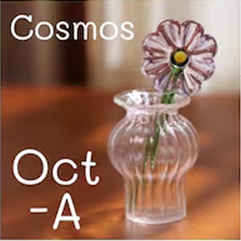 Handmade Pretty Glass Birth Month Flower Snowdrop Rose Larkspur Gift For Mom Family Birth flower Bouquet