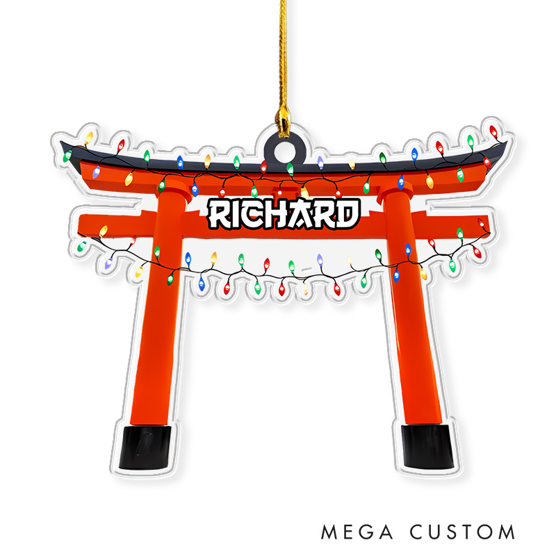 Personalized Fushimi Inari Shrine Torii Gate Christmas Ornament 2025 Acrylic Ornament Anime Lover Christmas Gift Xmas Gift Christmas Decor