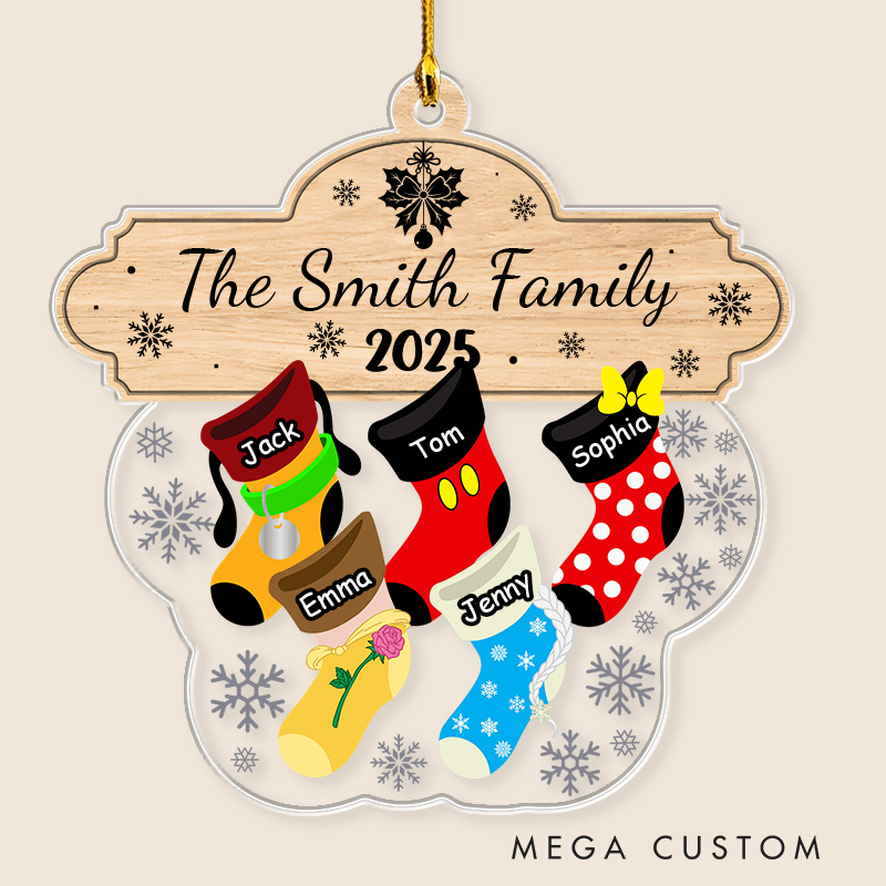 Personalized Family Stocking Christmas Ornament 2025 Acrylic Ornament Movie Christmas Gift Film Xmas Gift Christmas Decor