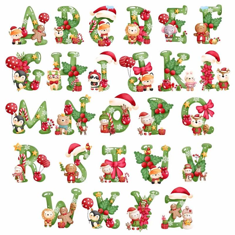 Personalized Christmas Alphabet 12oz Enamel Camping Mug