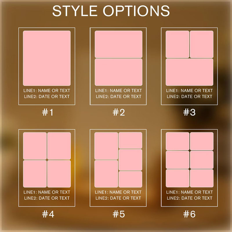 Personalized Photo Collage Night Light Custom Acrylic Lamp Gifts for Outdoor Adventure Couples