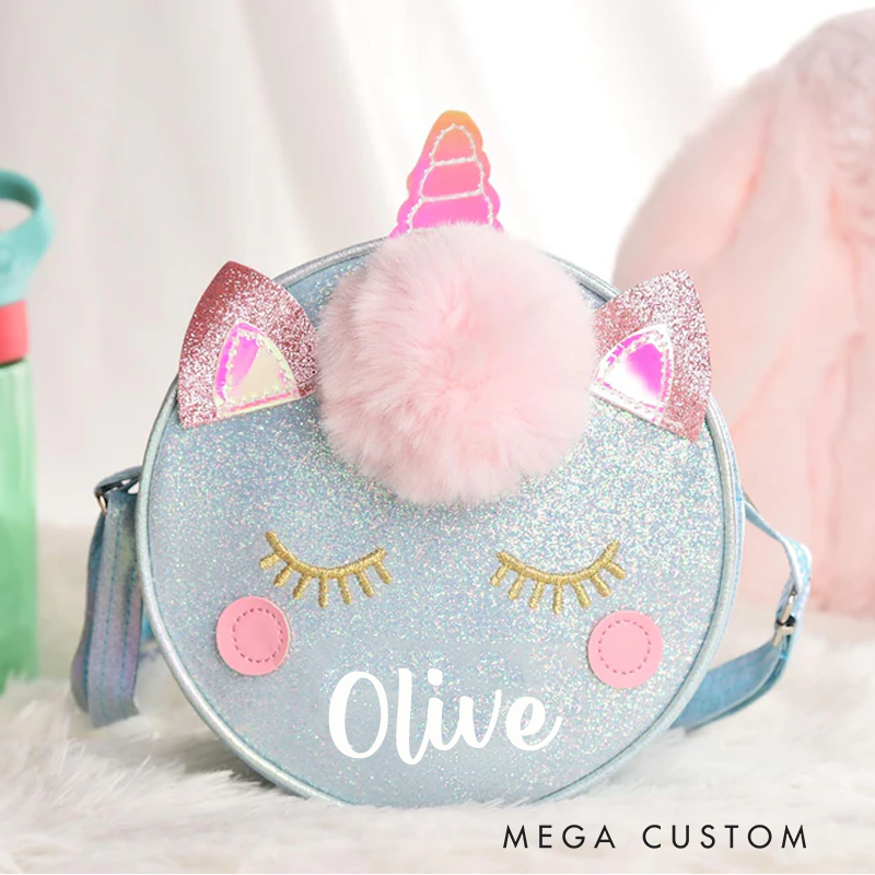 Personalized Unicorn Toddler Purse Unicorn Crossbody Bag Unicorn Bag with Name Custom Flower Girl Gift Little Girl Birthday Gift Christmas Gifts