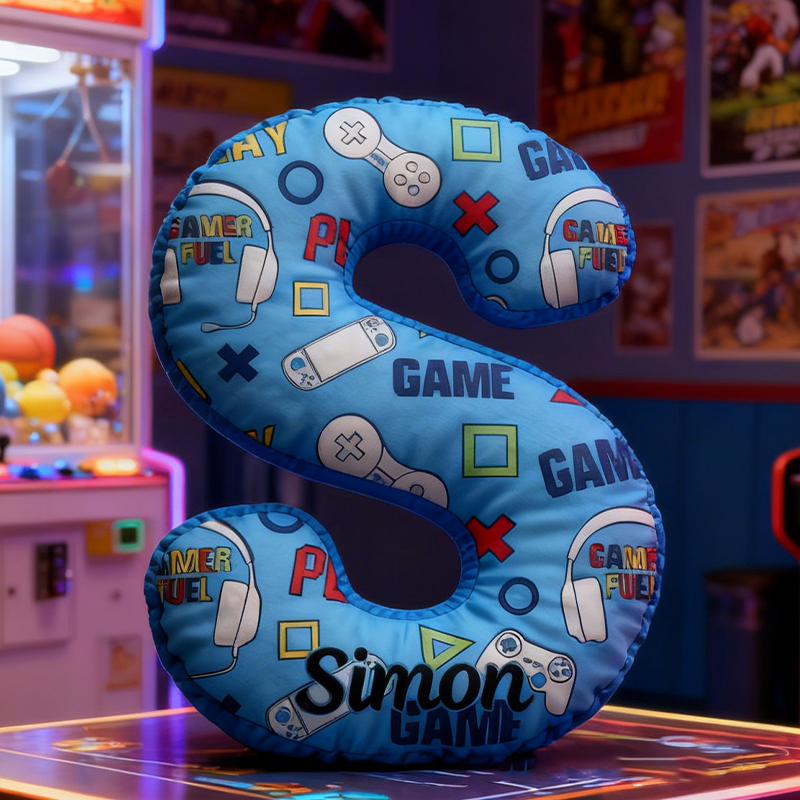 Personalized Gamer Cushion Pillow Custom Game Room Decoration Gift for Game Geek Lover
