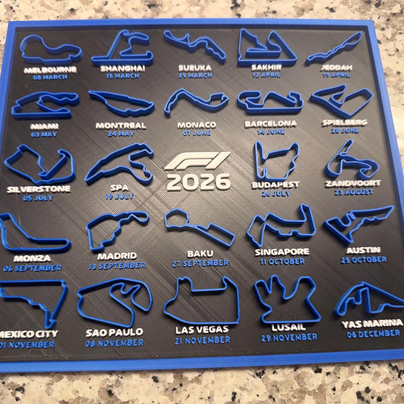 Personalized F1 2026 Calendar Schedule Formula 1 Gift for Racing Enthusiasts and Collectors