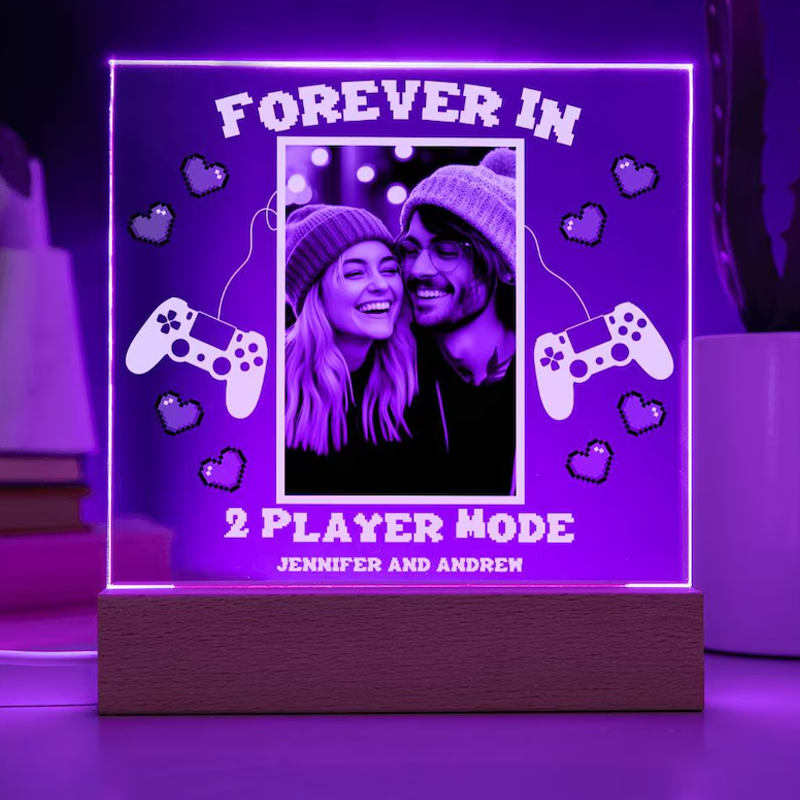 Personalized Gaming Couple Gift for Gamer Couple Plaque for Gaming Anniversary Gift for Gamer Boyfriend Birthday Gift for Geek Gifts