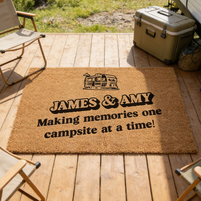 Personalized Caravan Doormat Customized Outdoor Rug Housewarming Gift Caravan Gift Mobile Home Doormat