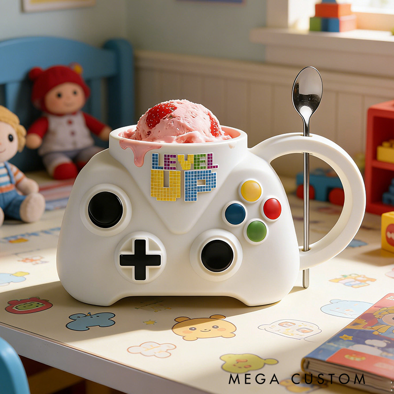 Personalized 3D Printed Game Controller Ice Cream Pint Holder game Ice Cream Lover Gifts 