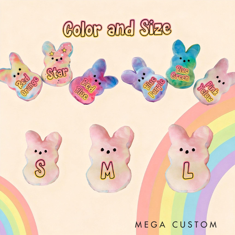 Personalized Easter Marshmallow Bunny Plush Toy an Easter Gift for Children Easter Gifts for Kids