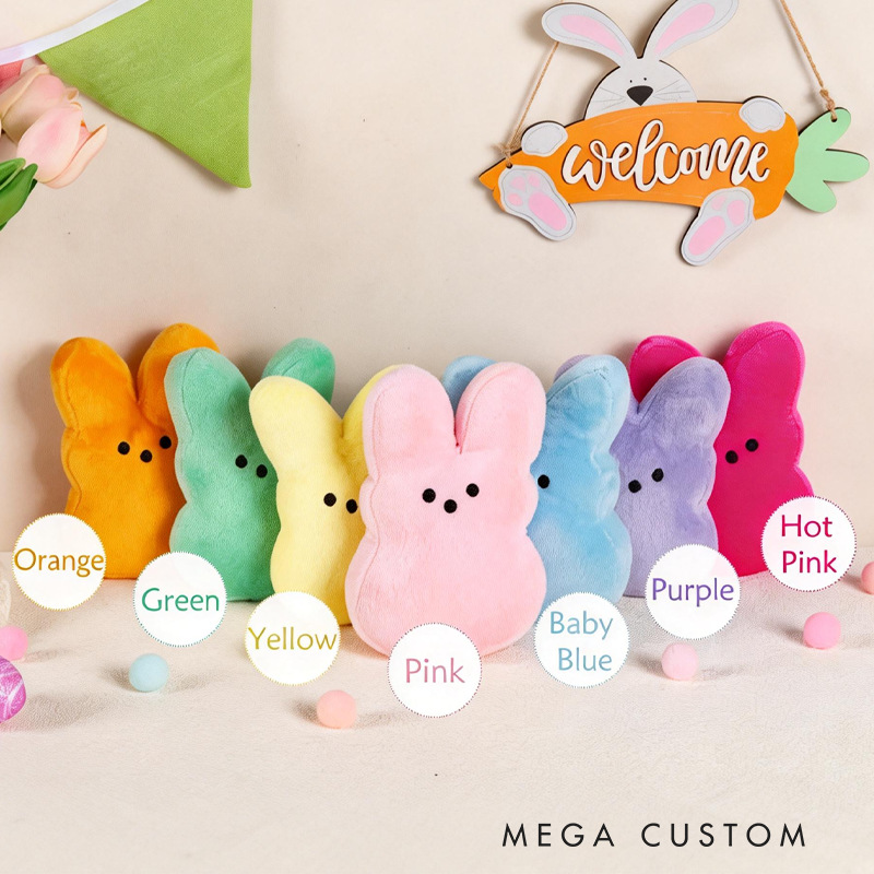 Personalized Cute Easter Marshmallow Bunny Plush Toy an Easter Gift for Children Easter Gifts for Kids