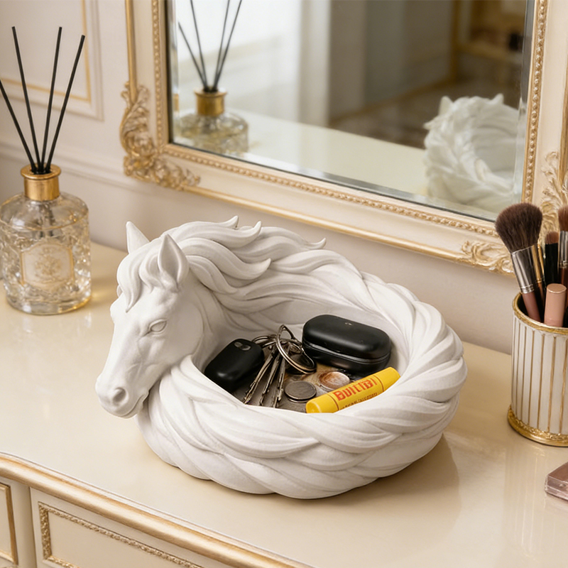 Personalized 3D Printed Horse Catchall Bowl Equestrian Desk Organizer Gift for Cowgirls and Equestrians