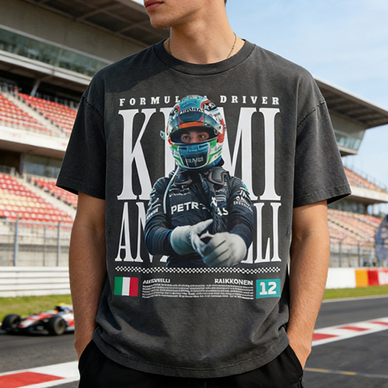 Personalized F1 Racer Graphic T-Shirt Custom Number 12 Racing Tee Gift for Italian F1 Fans and Young Racing Enthusiasts