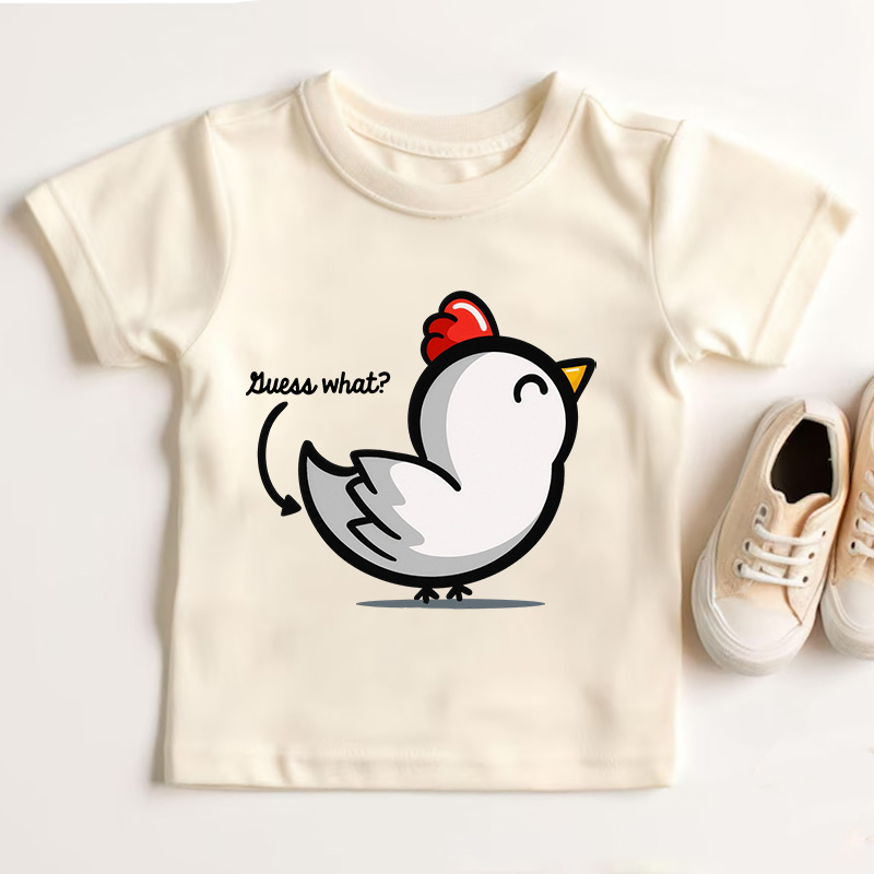 Guess What Chicken Butt Kids Shirt Funny Birthday Gifts for Kids Funny Shirts with Sayings