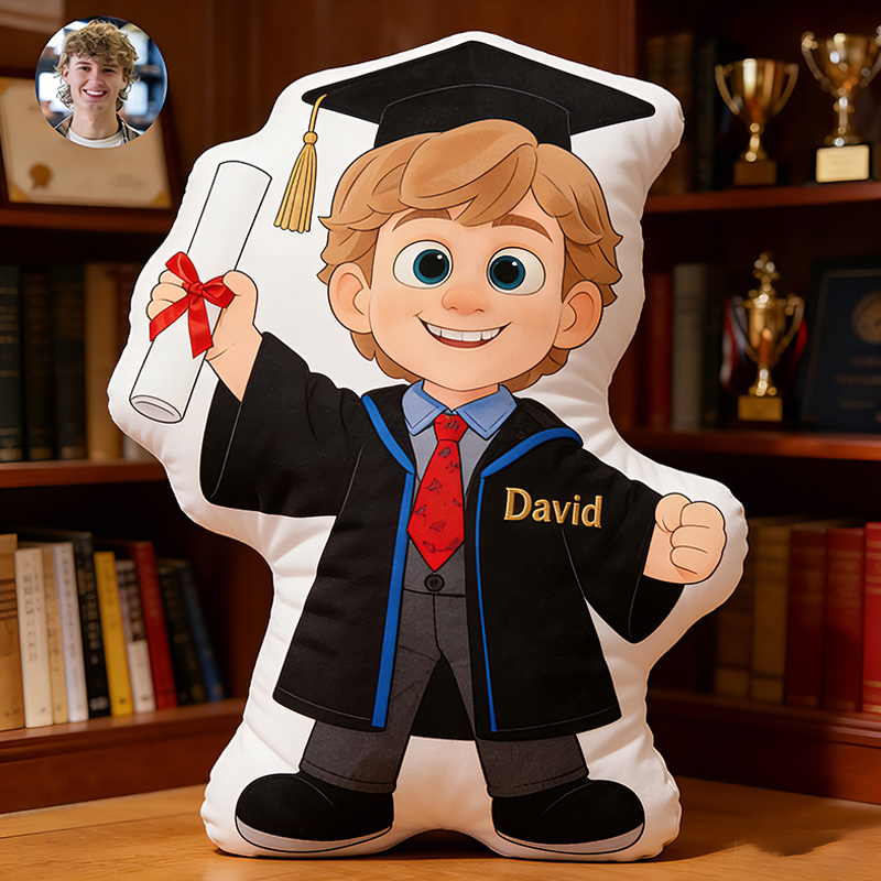 Personalized Graduation Pillow with Custom Face and Name Unique Graduation Present