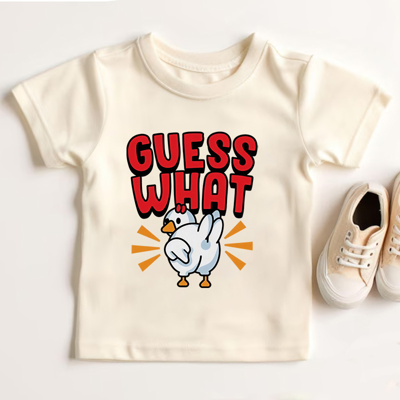 Guess What Chicken Butt Toddler Kids Youth T-Shirt Funny Girls and Boys Shirt Silly Joke Shirt Humorous Children Graphic Tee