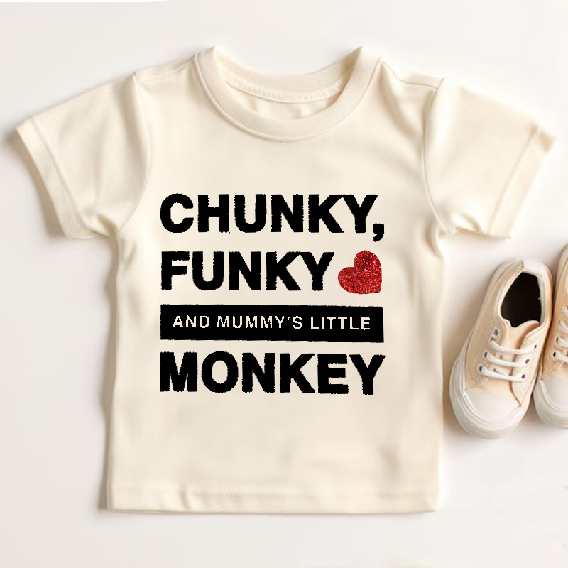  Funny Chunky Funky Monkey Saying Gift For Kids Cute Playtime Outfit Kid's T-Shirt