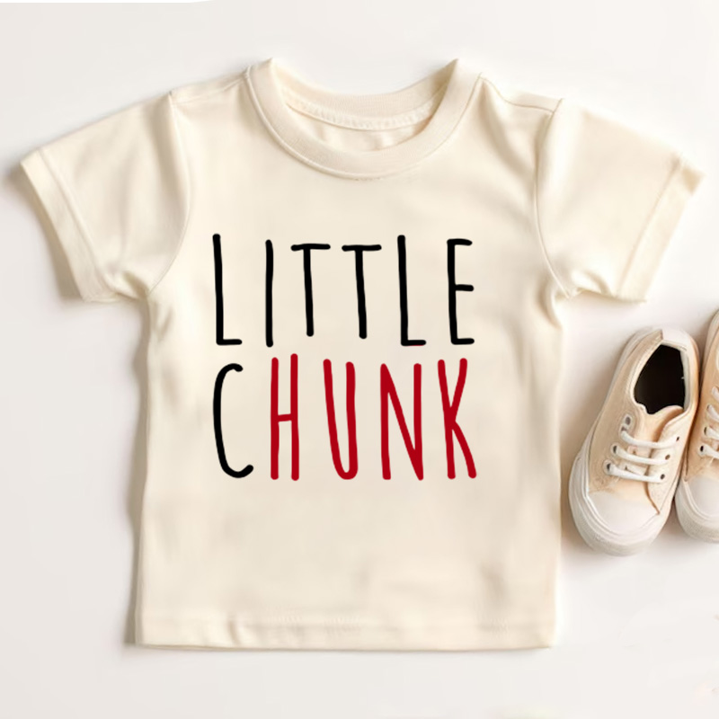 Little Chunk Funny Saying Gift For Kids Cute Minimalist Text Style Playtime Outfit Kid's T-Shirt