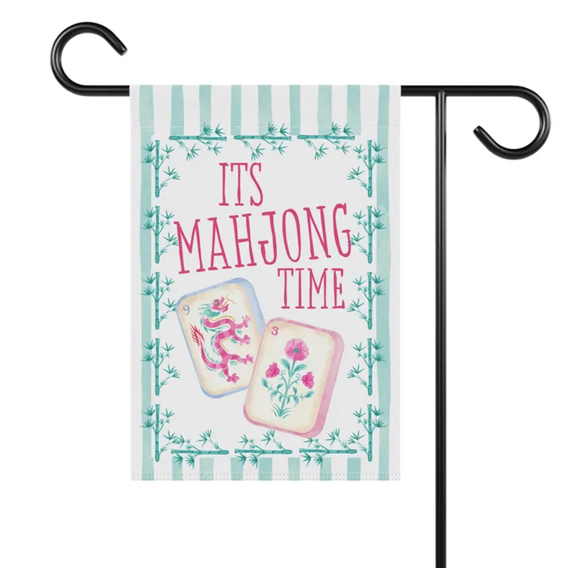 Mahjong Front Door Welcome Flag Mahjong Game Girls Night Decoration Garden Flag It’s Mahjong Time Garden Flag Mahjong Lover Gift Game Night