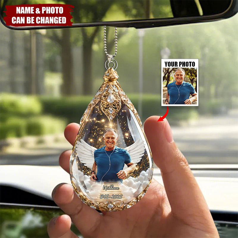Personalized Memorial Sympathy Gifts For Loss Of Mom Dad Photo Car Ornament