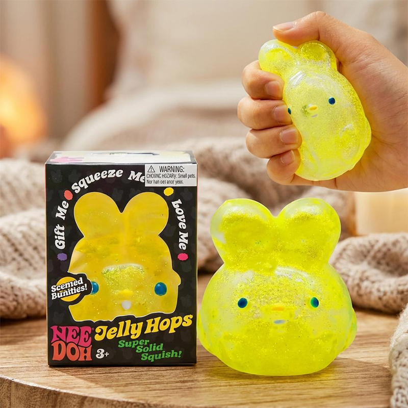 Personalized Jelly Hops Bunny Stress Ball Cute Squishy Fidget Toy Sensory Squeeze Ball Easter Basket Stuffer Anxiety Relief Gift