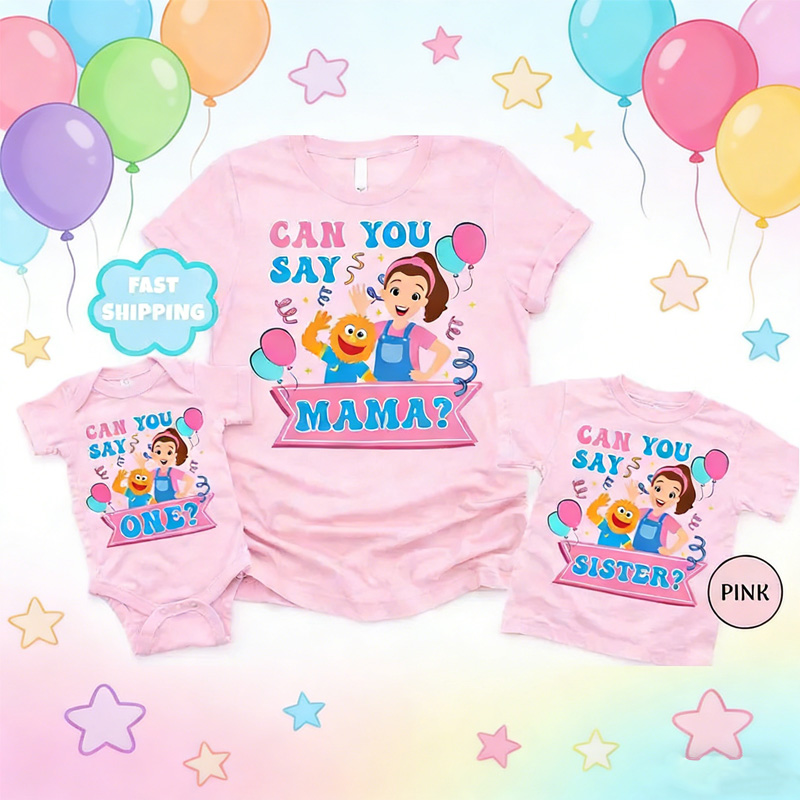 Personalized Can You Say Custom Family Matching Birthday Shirt Ms Rachel Birthday Party Girl Tee Rachel First Birthday T-Shirt Rachel Tee