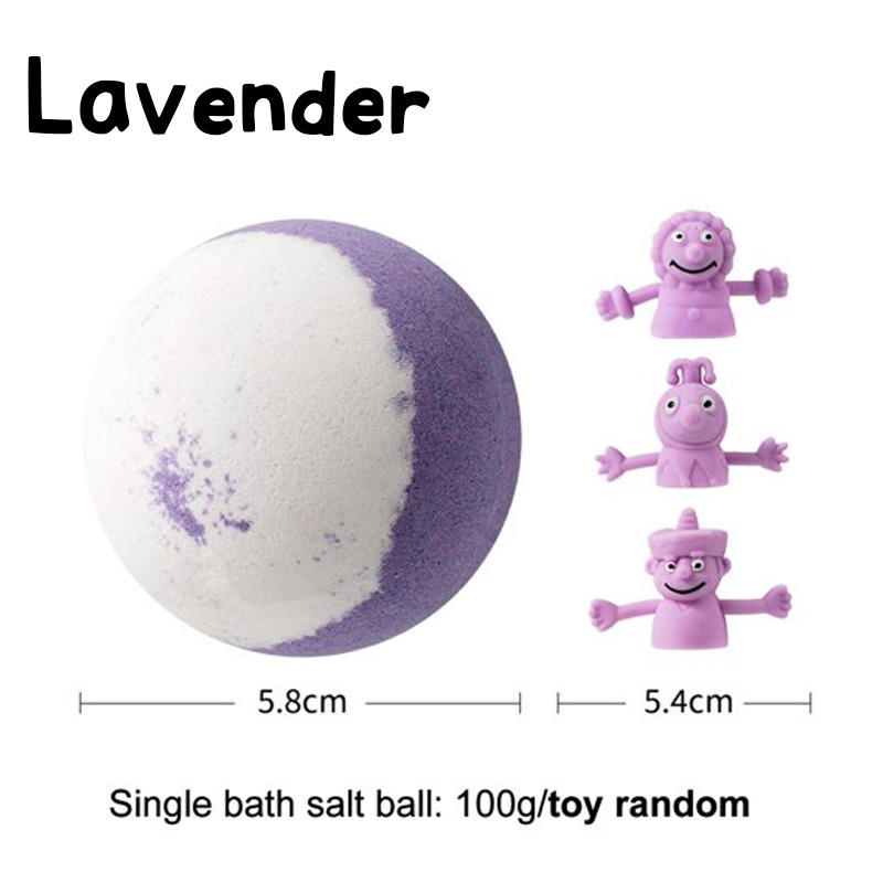 Kids Bath Bomb with Surprise Toy Fruity Scented Easter Blind Boxes with Random Different Action Figure Toys Basket Filler Sensitive Skin