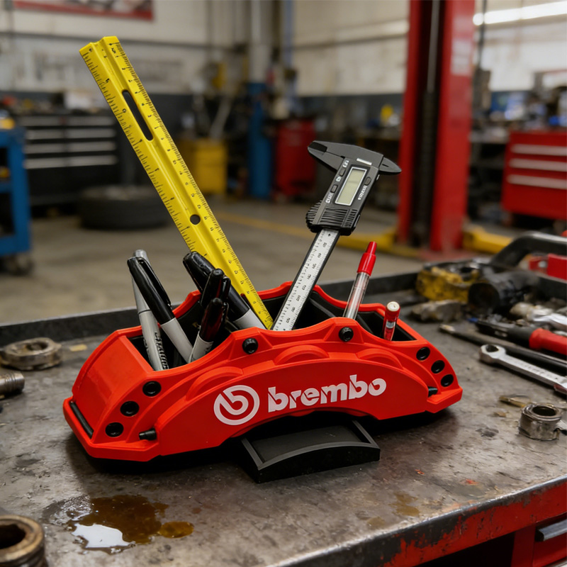 Personalized Brake Caliper Desk Organizer Pen Holder Unique Motorsport Fan Gift