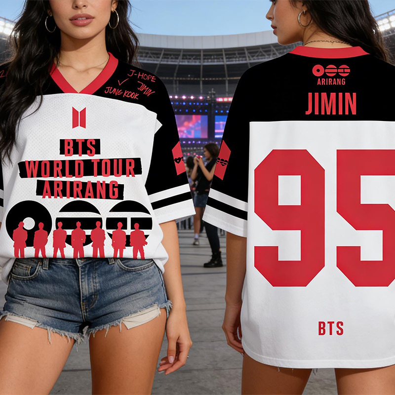 Personalized BTS Arirang World Tour Jersey Custom Name Number Kpop Fan Merch Bangtan Comeback 2026 K-Pop Gift for Army