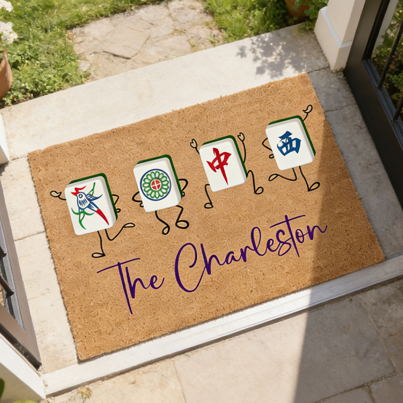 Mahjong Charleston Mahjong Tiles Mahj House Decor Mahjong Outdoor Mat Housewarming Gift Mahjong Lover Player Gamer Gift