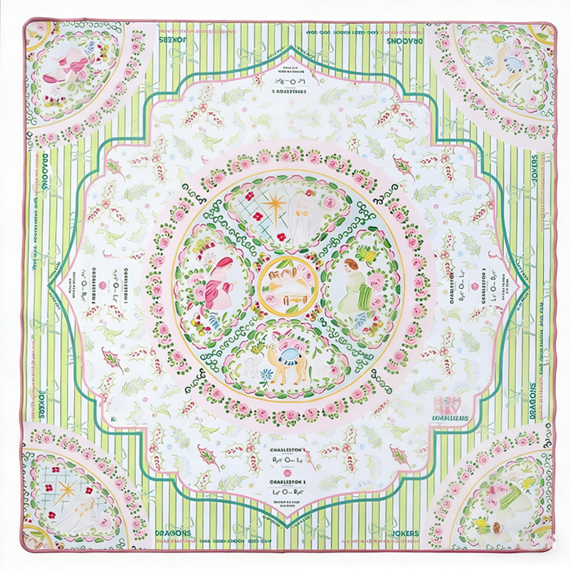 Silent Night Mat Waterproof Non Slip Elegant Table Protector Gift Mahjong Mat Mahjong Lovers Gifts