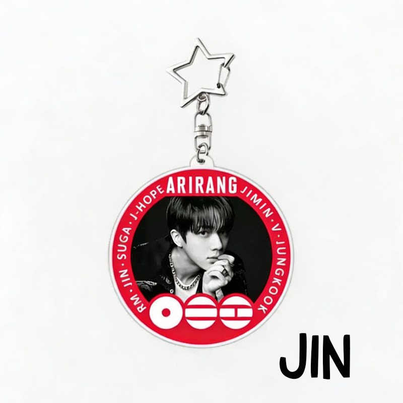 Kpop World Acrylic Logo Pendant Cute Travel Bag Charm Creative Gift for Kpop Lovers Unique Accessory Kpop Fans Keychain